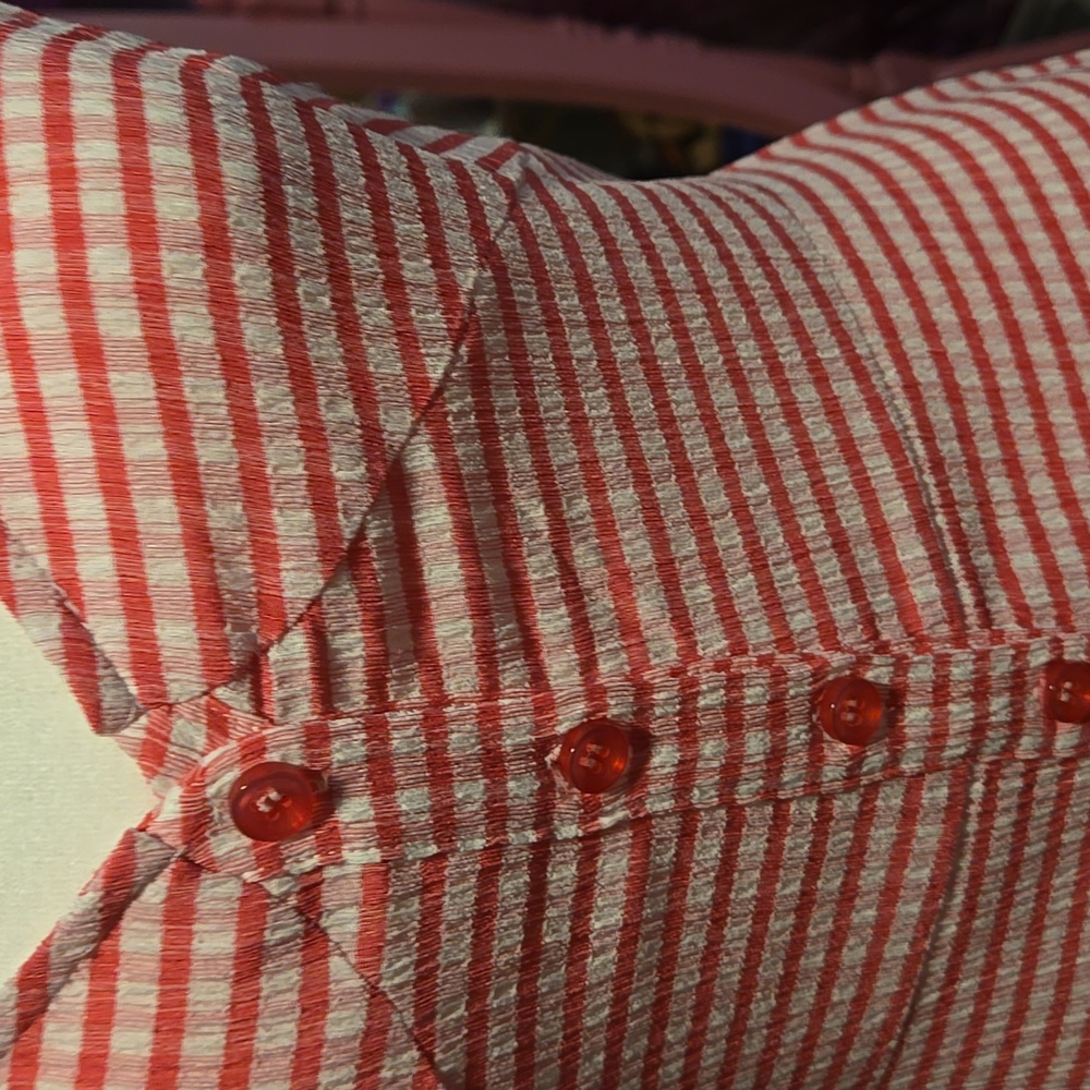 Promesa Red/Pink and White Gingham  Maxi Searsucker Dress New - Picture 12 of 17